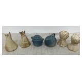3pr Frankoma Pottery - salt and pepper shakers