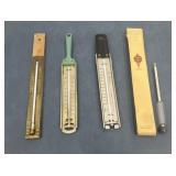 4 thermometers- 3 Taylor & 1 Wilder