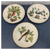 3 Plates bird Gorham