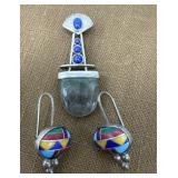 sterling .925 Mexico pendant / earrings