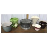 Pierced metal votive holder, vase, planters