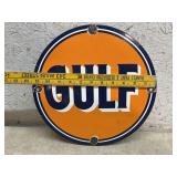 Porcelain Gulf Sign
