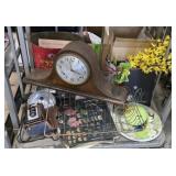 Bottom of cart - sessions clock, dish strainer,