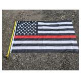 Thin Red line American flag