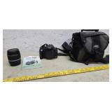 Cannon eos rebel xt camera with bag and lens
