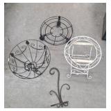Wrought iron plant bracket, plant caddy, etc...