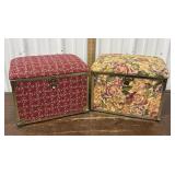 2 hinged sewing notions Knick-knack boxes