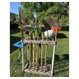 Tools and such as found. Rakes. Shovels. Tiki