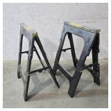 Plastic folding saw horses