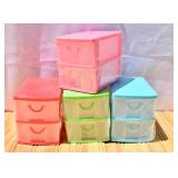 New 4 pc 2-Drawer Desktop Storage Organizers