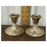 Pair Gorham Sterling weighted candle sticks