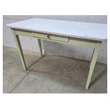 Sellers enamel top table 1 drawer 48"25"30"