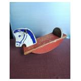 Vintage toy-wooden rocking horse
