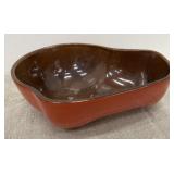 Frankoma Pottery - Orange and brown bowl