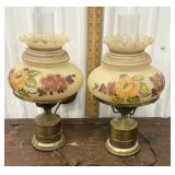 Pair wall mount hurricane lamps