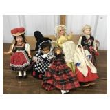 Vintage dolls in a wooden box