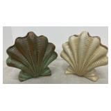 Frankoma Pottery - 2 shell vases