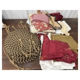 Chair seat covers, table runners, table cloths