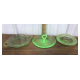 Glow glass- 3 pc, plates, bowl