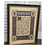 1961 Cajomac studio Framed Irish blessing