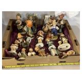 Small figurines. Some stamped Japan. Some very