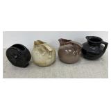 4 pcs Frankoma Pottery - 3 mini pitchers and