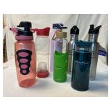 8 water bottles - 4 26 oz.  1 with a