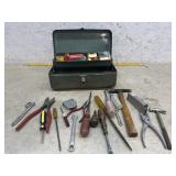 Green Toolbox with Screwdrivers and Miscellaneous