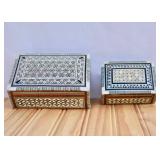 MOP Inlaid Beechwood Boxes