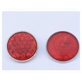 Vintage Round Bicycle Reflectors (2)