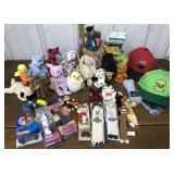 Beanie Babies, Pez dispensers, book marks, hats,