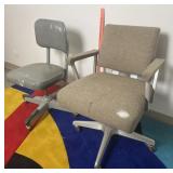 Two Office Chairs MCM/ needs cleaning