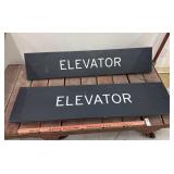 2 light up elevator signs need rewiring 47x12x4