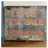 Galvanized Lots For Sale Sign