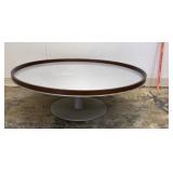 mid-century aluminum coffee table 40x14