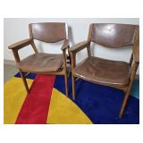Gunlocke chair company pair of chairs