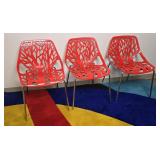 3 Leisuremod Modern Asbury Dining Chair w Chromed