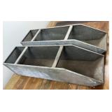 2 Galvanized Bins 33/9/8