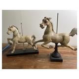 2 Prancing Horses /Wooden