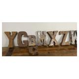 Industrial Tin Letters