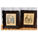 Antique La Mode framed Fashion Prints
