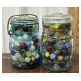 2 Jars Of Marbles *some Glow
