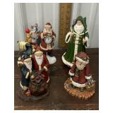4 Santa Figures - old glory collection, 1 musical