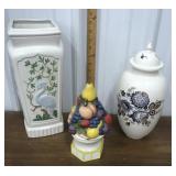 Ceramic planter/vase, ginger jar, fruit decor *2
