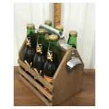 Sun-Drop Soda bottles w/ holder