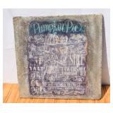 Pumpkin Pie Recipe on Slate Tile