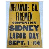2 -1941 Delaware Co. cardboard advertising signs 2
