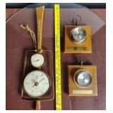 Airguide brass/walnut Barometer/Springfield misc