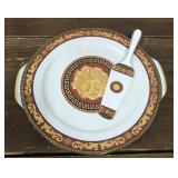 Juno porcelain cake plate & Lifter server