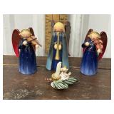 Erzgebirge German made wooden angels and Austria